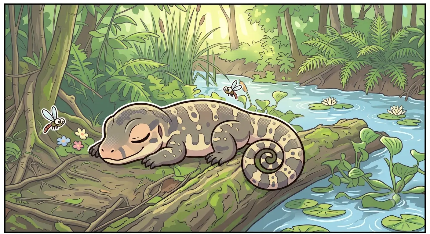 sleeping lizard